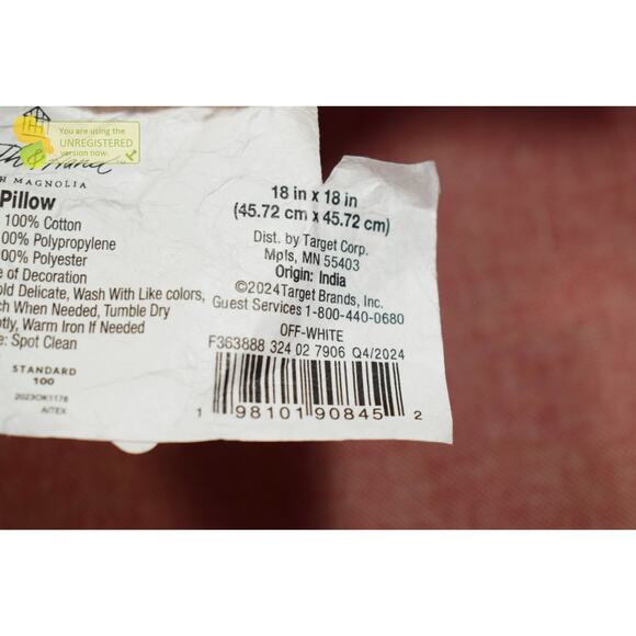 Hearth & Hand with Magnolia 18x18" Textured Stitch Stripe Throw Pillow (Marks)* - Picture 8 of 8